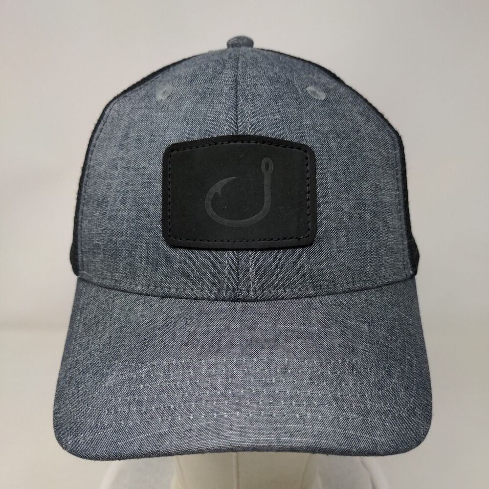 Fishing Hook Patch Snapback Mesh Back Trucker Hat… - image 2